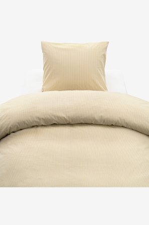 Borganäs of Sweden - Pussilakanasetti Thelma Stripe, 2 osaa - Keltainen - Pussilakanasetit - 150X210 - - Homeroom