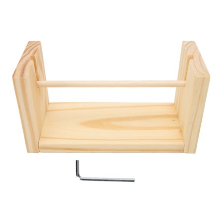 Garnholder i træ 24 cm spindellængde blank rotation forhindrer knuder DIY syning broderi