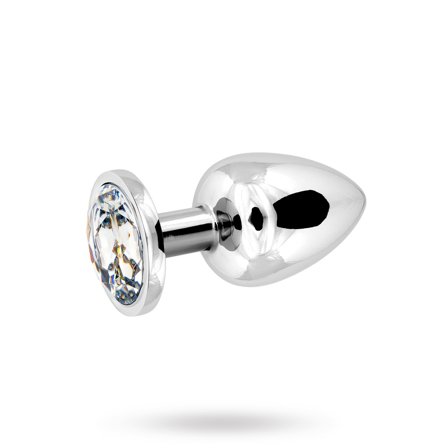 Vuxen: Metal Plug Large - Silver/Clear