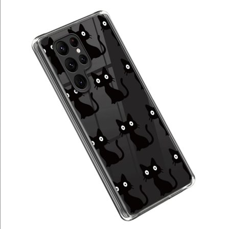 Deco Samsung Galaxy S23 Ultra Suojakotelo - Musta Kissa