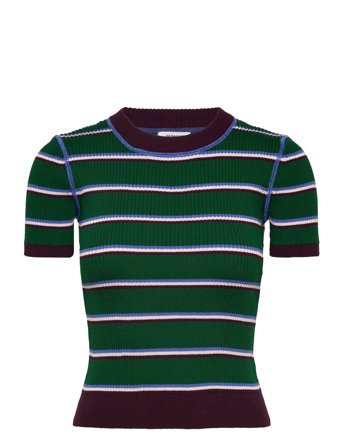 Monki Mini Knitted Top - Green - S