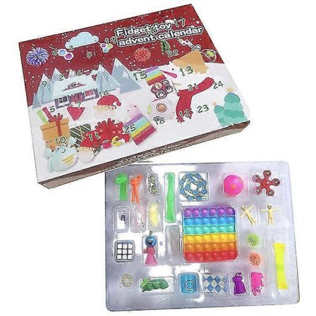 Ny Fidget Leksaker 24 Dagars Jul Adventskalender Paket Anti Stress Leksaker Kit Stress Relief Figet Leksak Blind Box Barn Julklapp