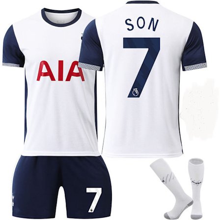 2425 Tottenham Hotspur Kotipaita Lyhythihainen Jalkapallopaita - Setti - Nro 7 Son Heung-min 17 Romero Nro 7 + Sukat[GKS]