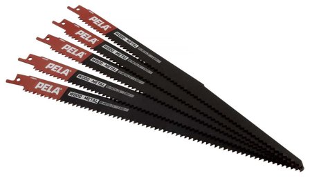 PELA 488384 Tigersågblad 300 mm, 6 TPI, 5-pack, Maskintillbehör & förbrukning