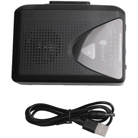 Bärbar Kassettbandspelare Walkman Inbyggd Högtalare AM/FM-radio med 3,5 mm Hörlursuttag Stereo