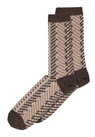 mp Woman Alice Glitter Socks Brown Sienna 37/38, Tøj & Bolig, Tøj, Strømper