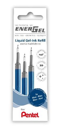 PENTEL Refill EnerGel needle blå 3/fp - Lyreco - Kontorsmaterial - Pennor - Pennpatroner
