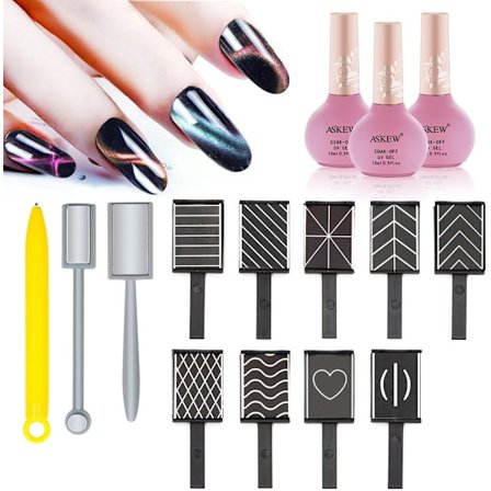 12-delad magnetisk kattöga, DIY magnetisk bar verktygssats