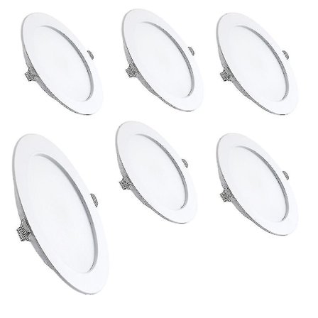 Led Ultra Flat Infälld Spotlight, Infälld Ljus Platt Rund Taklampa, Varm Gul 3000k, Ip44 Led Downlight För Badrum Vardagsrum