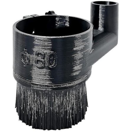 Dammsamlare för gravyr maskin med borste, 80mm