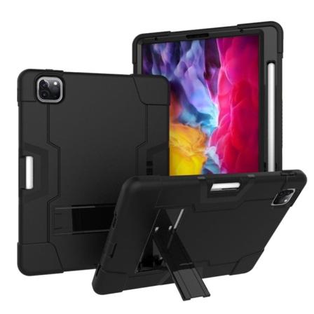 Ipad Pro 12.9 (2020/2021) - Shockproof Skal Med Kickstand - Svar Svart