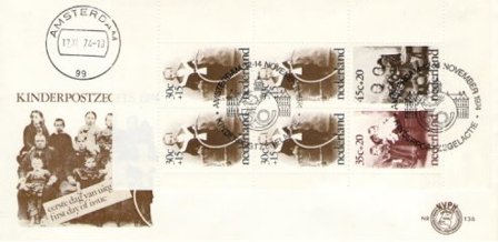 Holland 1974 - NVPH E136a + blok - FDC - FDC