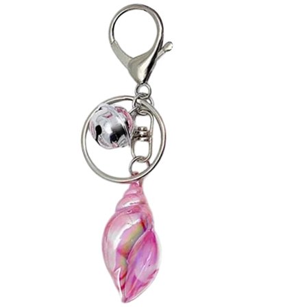 Unik nøglering med konkylie og klokke til kvinder og piger, farverig taskevedhæng, pung, rygsæk, smykker, iøjnefaldende nøgleringstilbehør