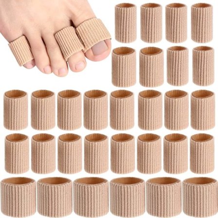 Tåbeskyttere, sæt med 30, tårør, bløde gelbeskyttere, til ligtorne, vabler, hård hud, tæer og