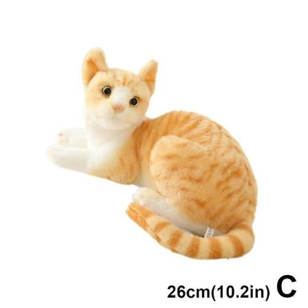 Livagtig Udstoppede Siameser Kat Plys Legetøj Simulation Sød Kat Kæledyrslegetøj Fødselsdagsgave-WELLNGS