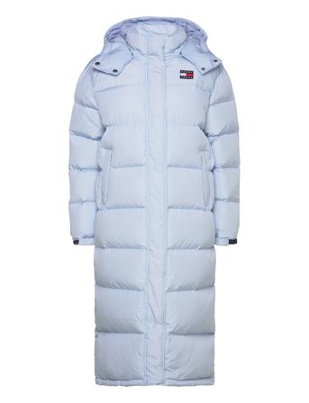 Tjw Alaska Long Puffer Fôret Kåpe Blå Tommy Jeans*Betinget Tilbud