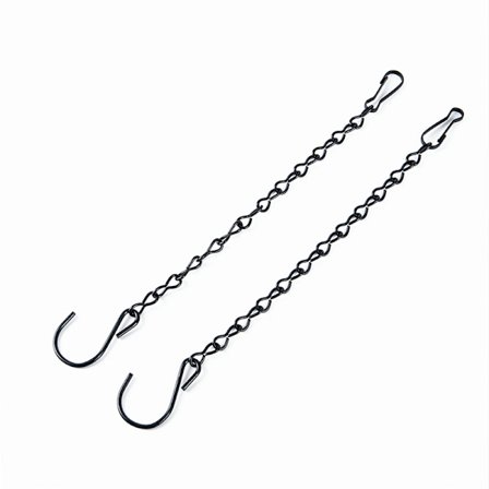 Sorte hængende kæder urtepotte Fuglefødere Ornamenter Have