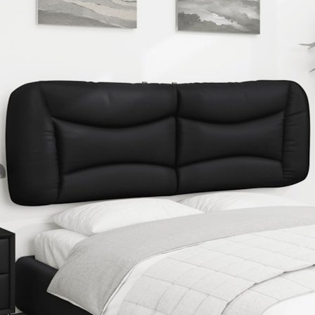 Headboard Cushion "Hvar" Black 160 cm Faux Leather
