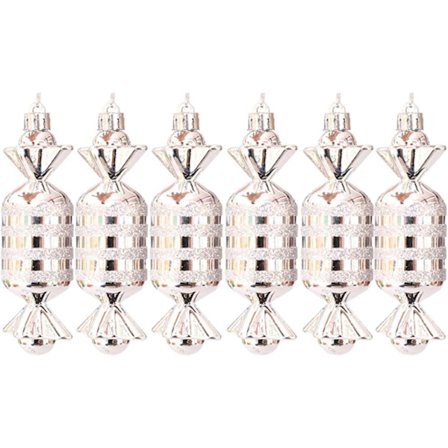 6st jul röd silver guld godis prydnad