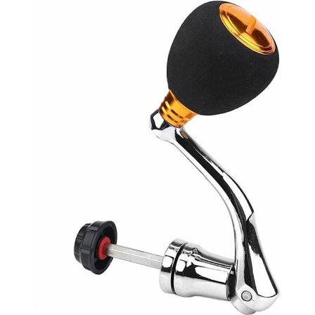 Ersättningsfiskehandtag, metallgungarm, fiskerullgrepp, fiskerullvev, EVA-modifierad vev (4000 5000 6000L-guld)