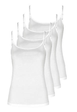 JBS of Denmark 4-pack Bambu, Linne Smala Axelband, Grå Linnen Dam Vit M