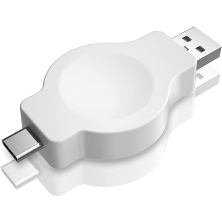 Apple Watch USB magnetisk laddningsadapter, USB A/Type C 2-i-1 Con
