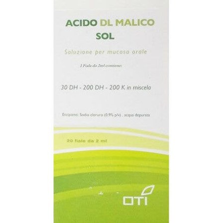 Oti Acido DL Malico Soluzione Orale 20 Fiale Da 2ml
