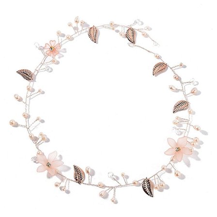 Morsiuskukkahiuspanta tekojalokivi kukkanauha 01-30cm