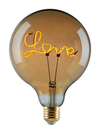 e3light E3 Led Vintage 920 "Love" Base Down Golden Dimmable - Gold - Ø12.5X17.4CM