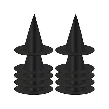 10-pakning Heksehatter Halloween Svart Heks Hengende Hatt Svart Hatt Heksehatt Halloween Julebord