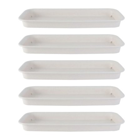 5 st Plast Blomkruka Bricka Konserverande Andningsbar Nedbrytbar Vattenbesparande Torktålig Ljustransmission Rektangulär Bricka (Beige)