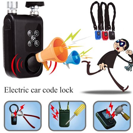 Password Anti-Theft Bluetooth Smart Bike Lock Wireless Remote Control Portable Bicycle Cycling Security Alarm for Door Outdoor