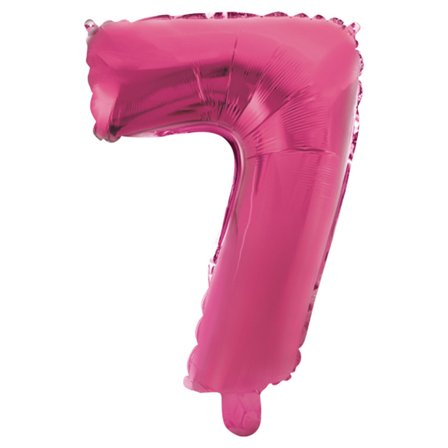 Folieballong tall 0-9 rosa 41 cm Tallet 7