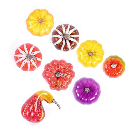 Realistisk Liten Pumpa av Skum Set för Höst Thanksgiving Dekor 70g