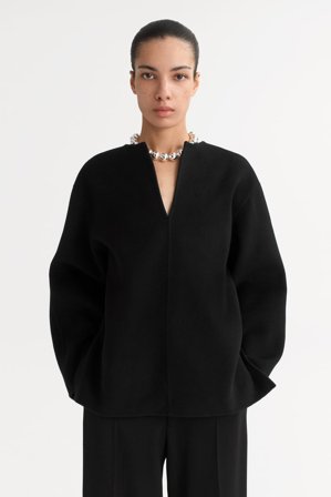 Soft Goat - Woven top - Kashmirtröja dam - XL - Black