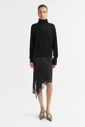 Soft Goat - Regular fit turtleneck - XL - Black