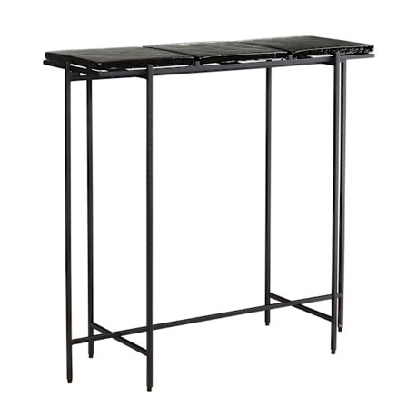 Rootz Modern Console Bord - Entrébord - Soffbord - Glasskiva - Metallram - Handgjorda - 90cm x 29cm x 85cm