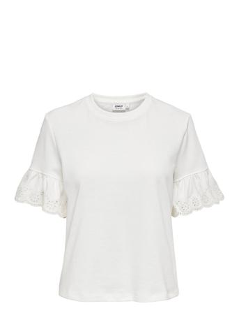 Onlpennie S/S Emb. Ub Swt White ONLY