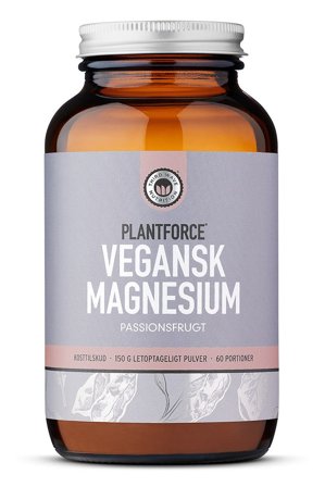 Plantforce Magnesium Vegansk Passionsfrugt 150 g, Helse & Madvarer, Mineraler, Magnesium