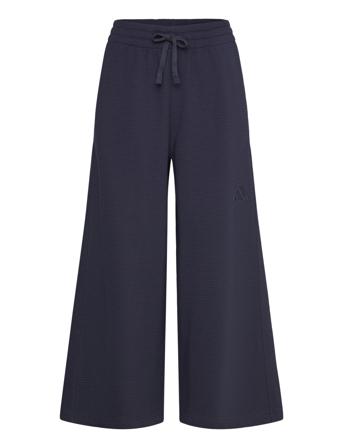 All Szn Rib 7/8 Length Wide Leg Pants Sport Women Sport Clothing Sport Pants Sport Casual Trousers Navy Adidas Sportswear