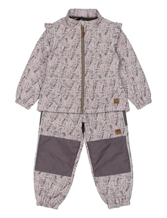 mikk-line Thermal+ Frill Set Aop - Grey - 80