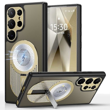 For Samsung Galaxy S25 Ultra Deksel Stativ Silikon+PC Telefondeksel Grafen Varmeavledning