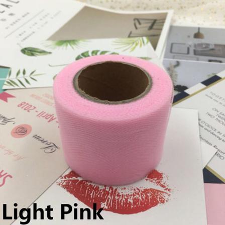 22m Crystal Organza Tylli Roll Kangas Vaaleen Pinkki