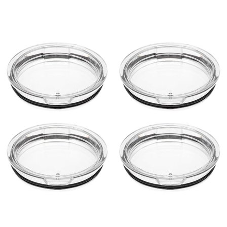 4 stk. rejsekaffekrus i plastik, modstandsdygtige låg, der dækker lufttæt, låg til krus, låg til krus