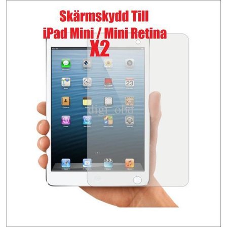 2x Skärmskydd till iPad Mini / Mini retina