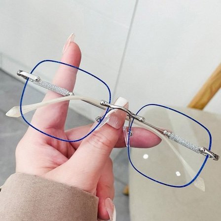 Anti-Blue Light Glasögon Överdimensionerade glasögon BLÅ