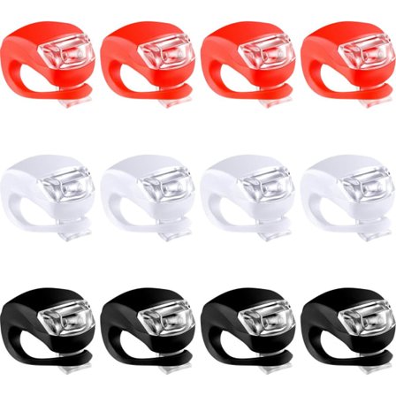 12 stycken silikoncykellampa cykellampa LED cykelstrålkastare
