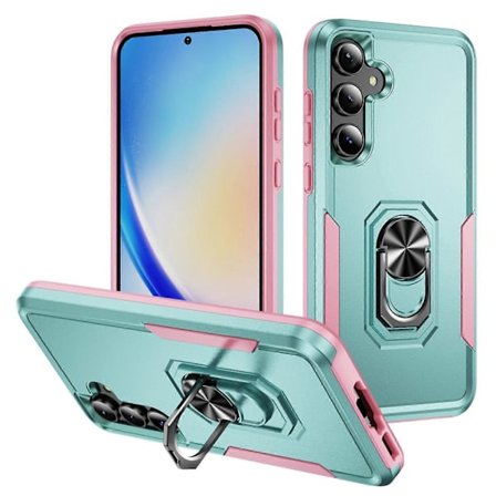Skal för Samsung Galaxy A55 5G/A35 5G, militärklassat ringstativ PC + TPU-telefonskal