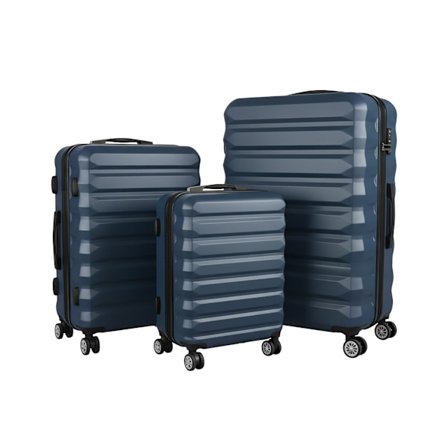 3-delat hårt bagageset med hjul
