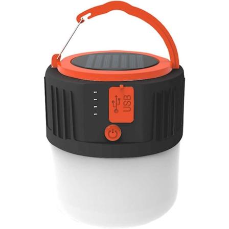 LED Camping Lanterne, Solcelledrevet Vanntett Og Bærbar Lommelykt Med USB-Port - 5 Lysmoduser - Egnet For Teltet, Nødsituasjoner, Strømbrudd